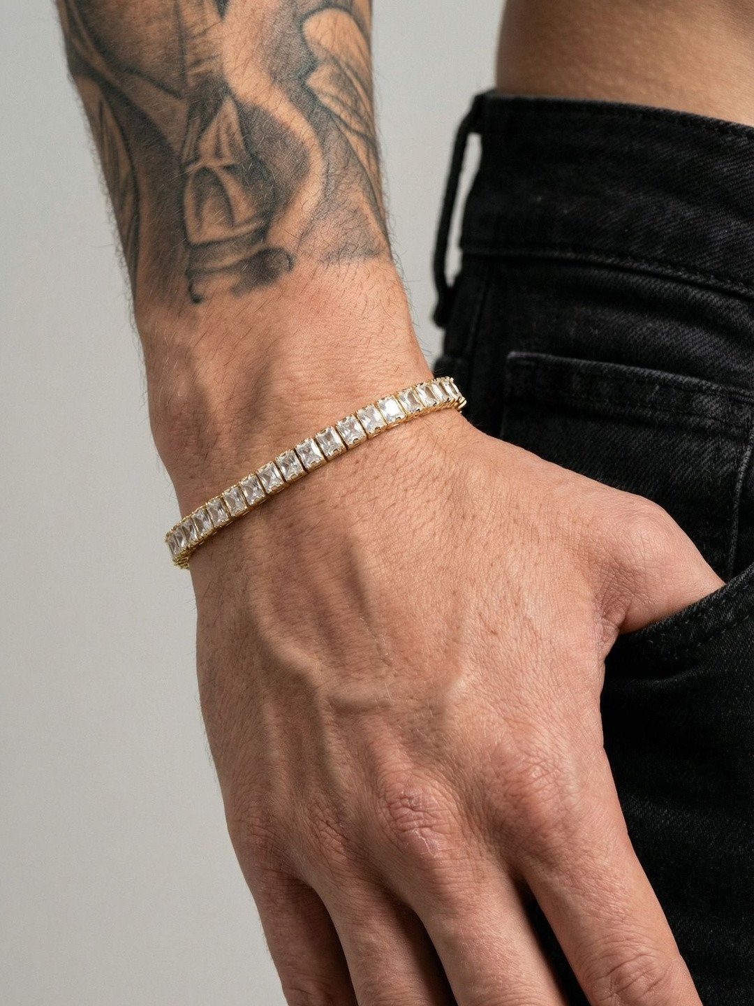 BaghadBillow Men Gold-Plated Link Bracelet