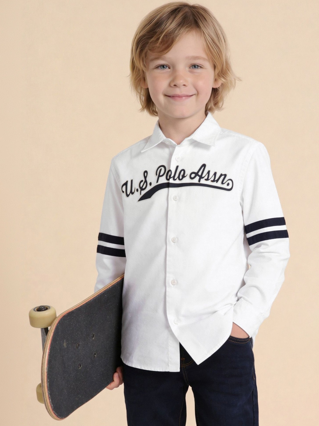U.S. Polo Assn. Kids Boys Printed Casual Shirt