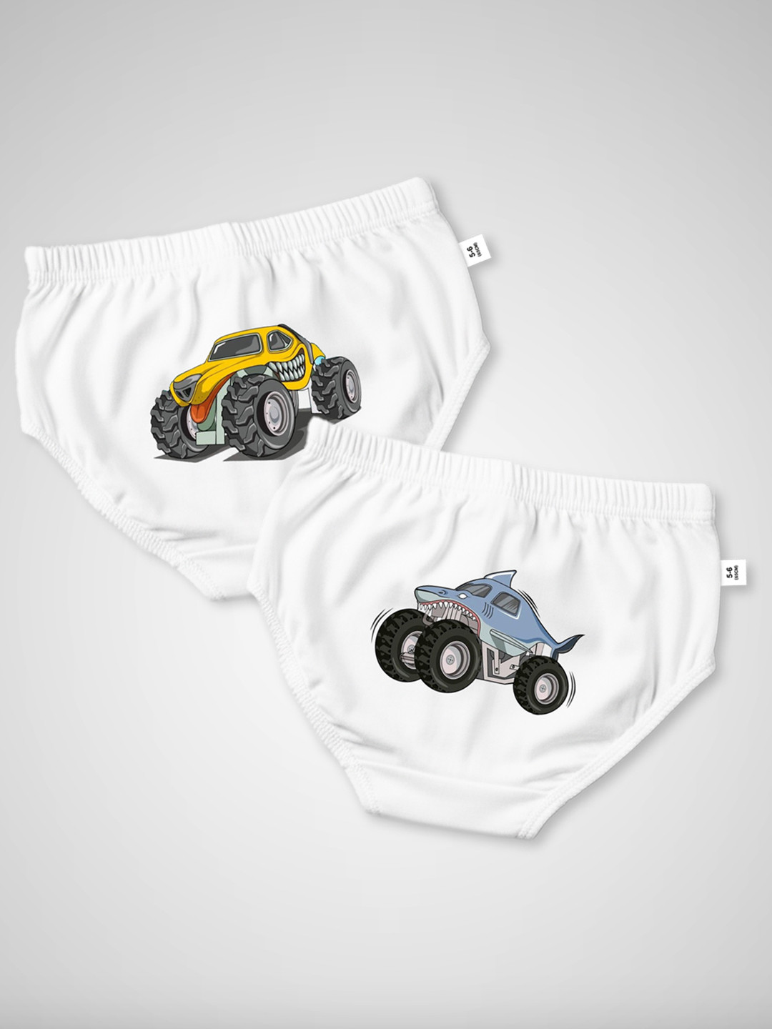 DOODLEBERRY Boys Pack of 2 Printed Anti Microbial Cotton Core