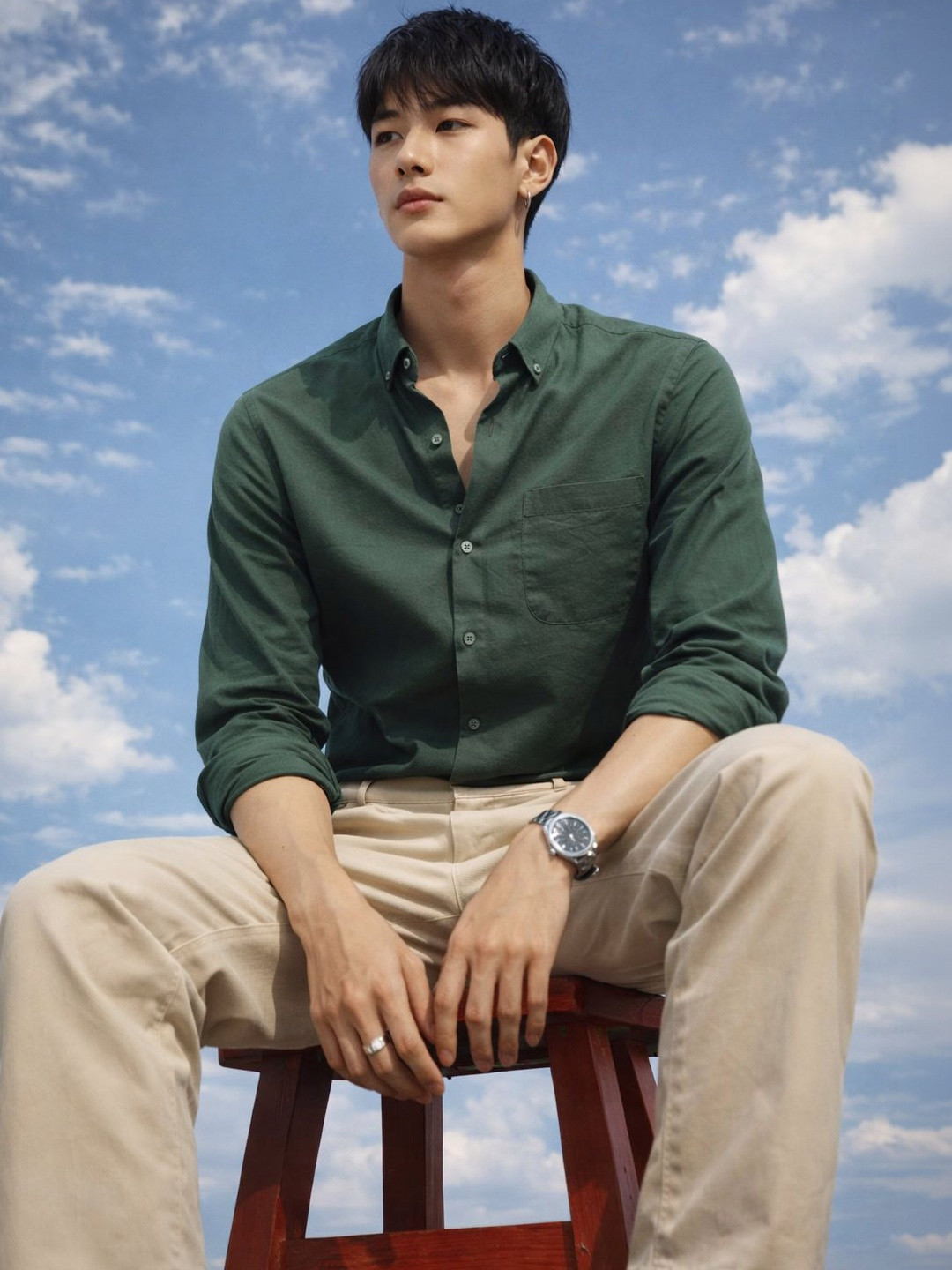 XKIND Men Sport Slim Fit Casual Shirt