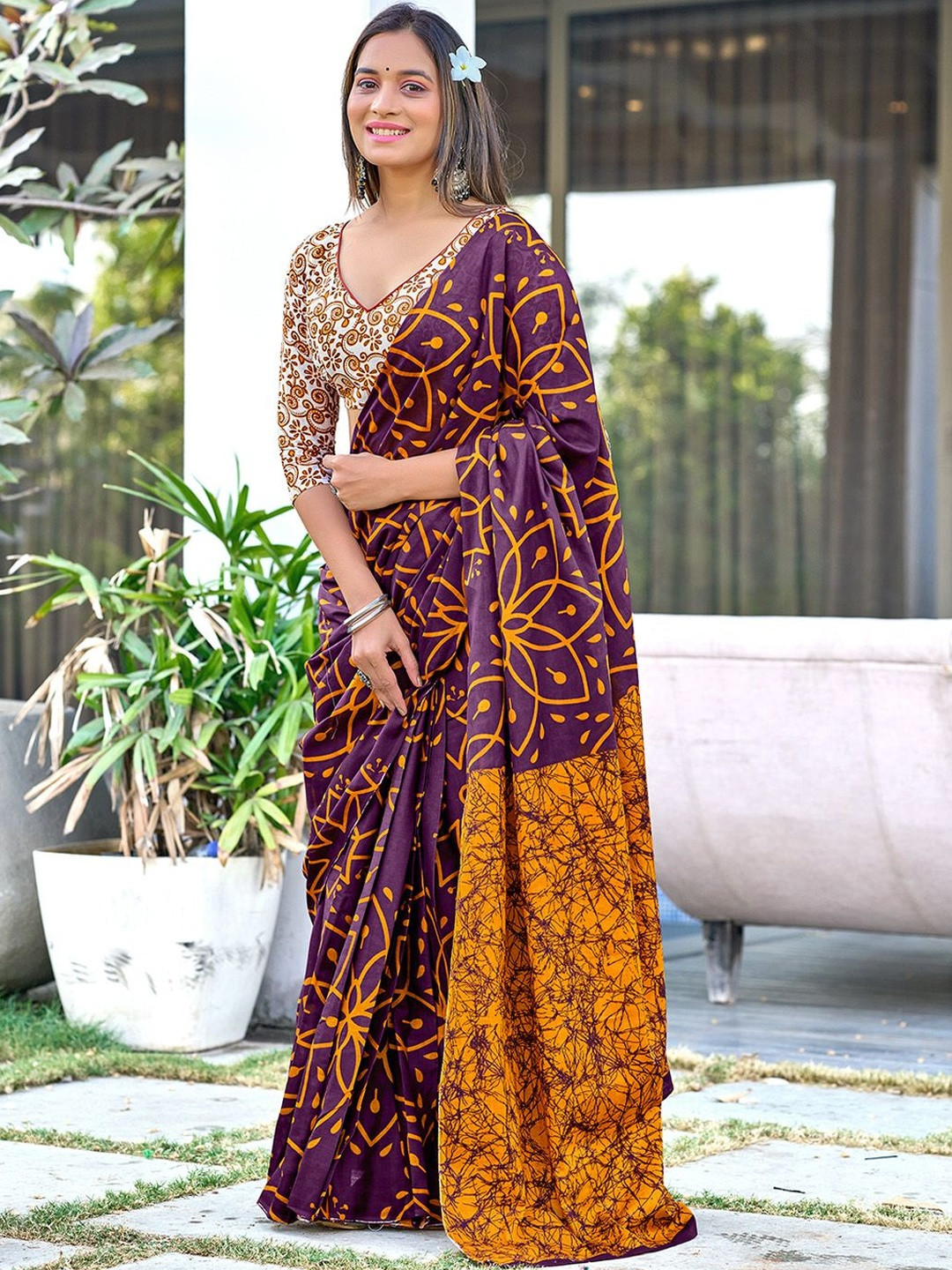 LOOM SUTAA Pure Cotton Designer Saree