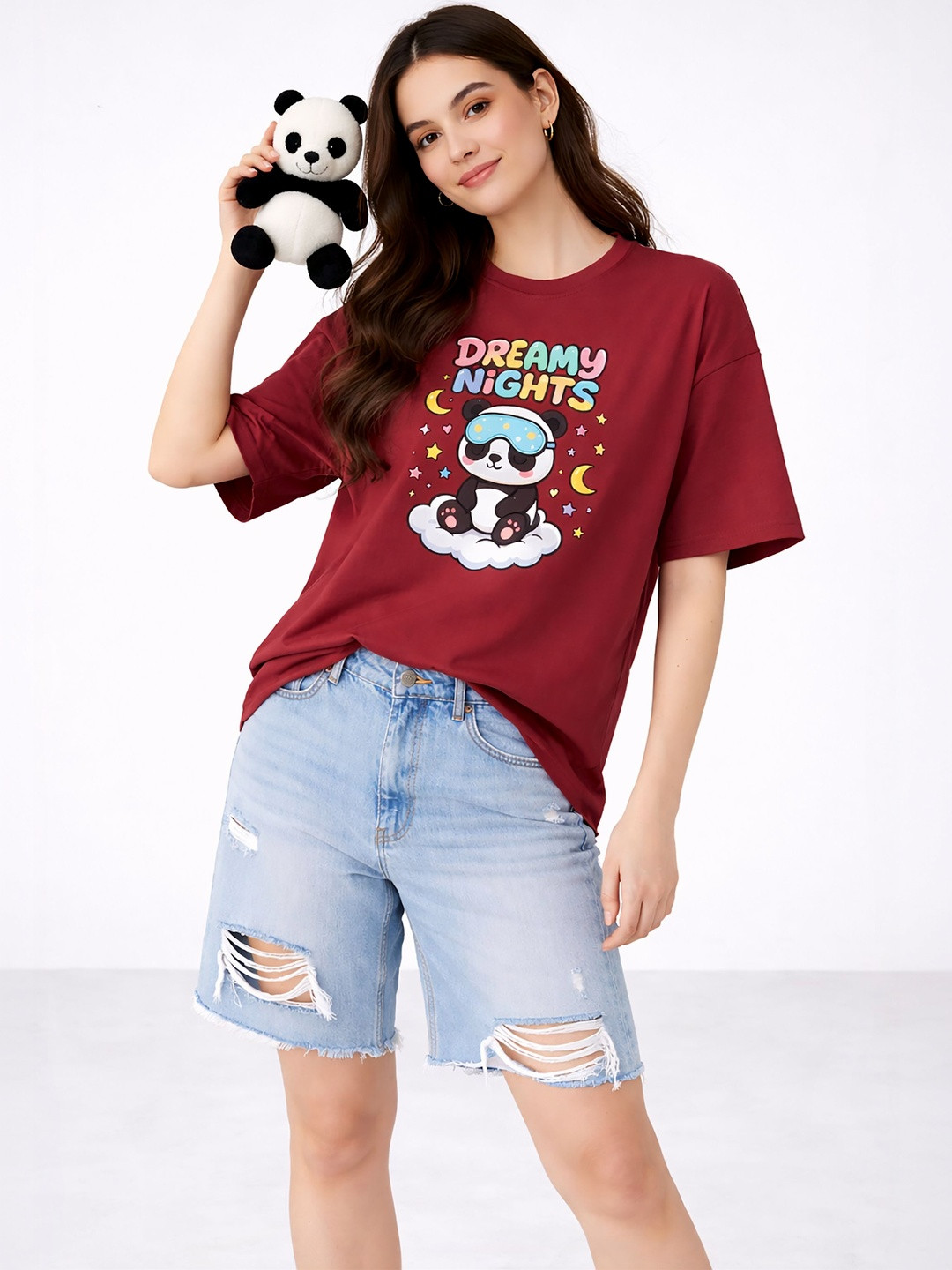 Unicus Apparel Women Printed Drop-Shoulder Sleeves T-shirt