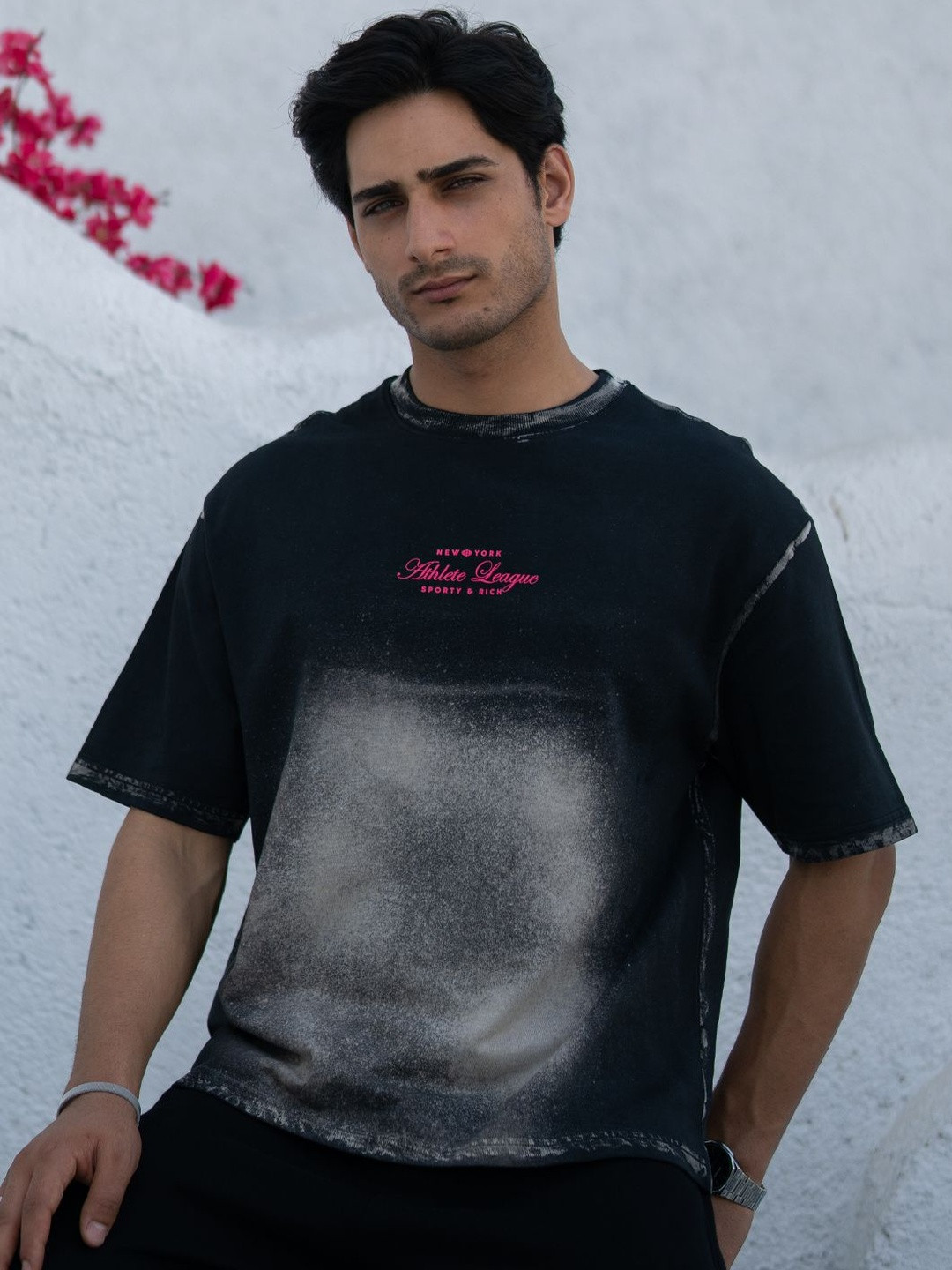 Powerlook Men Graphic Printed Round Neck Cotton T-shirts