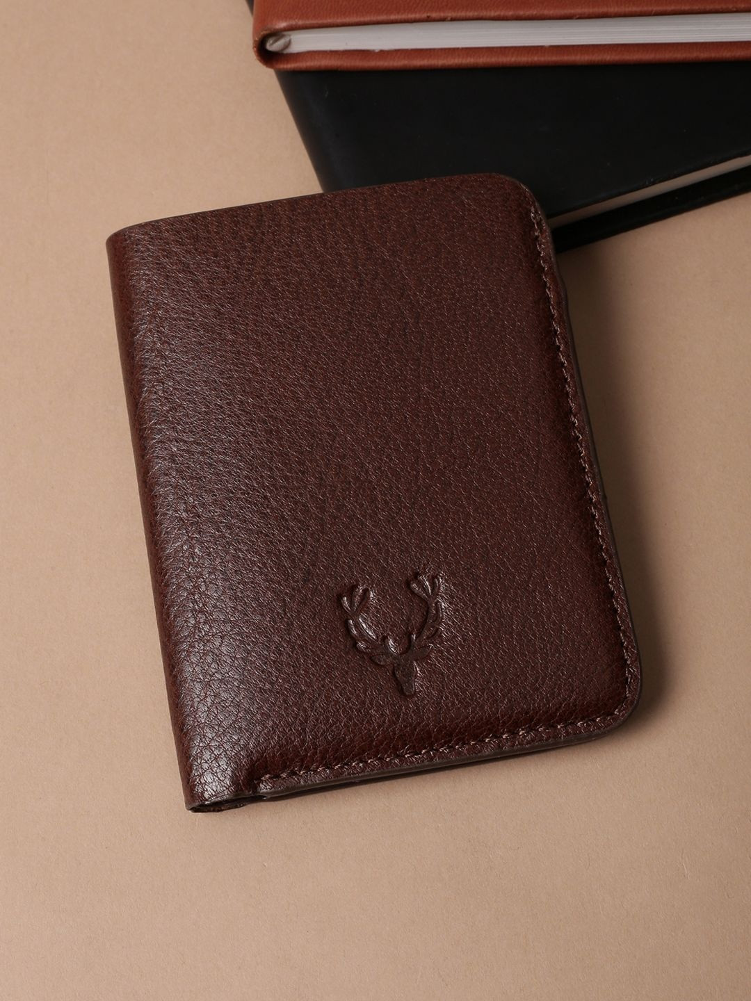 Allen Solly Men Textured Leather Wallets