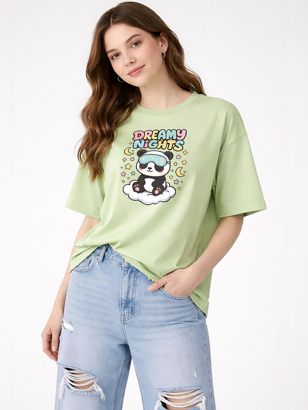 Unicus Apparel Women Printed Drop-Shoulder Sleeves T-shirt