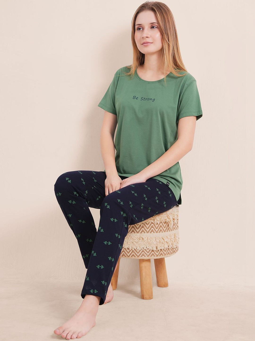 L&M Women Printed Night suit