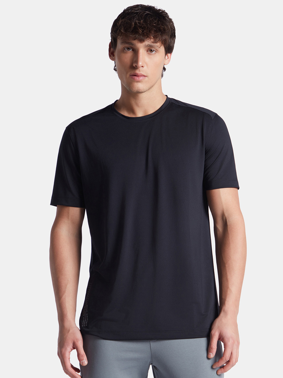 Jockey Recycled Microfiber Active Wear Round Neck Half Sleeve Breathable Mesh Tshirt-MV37