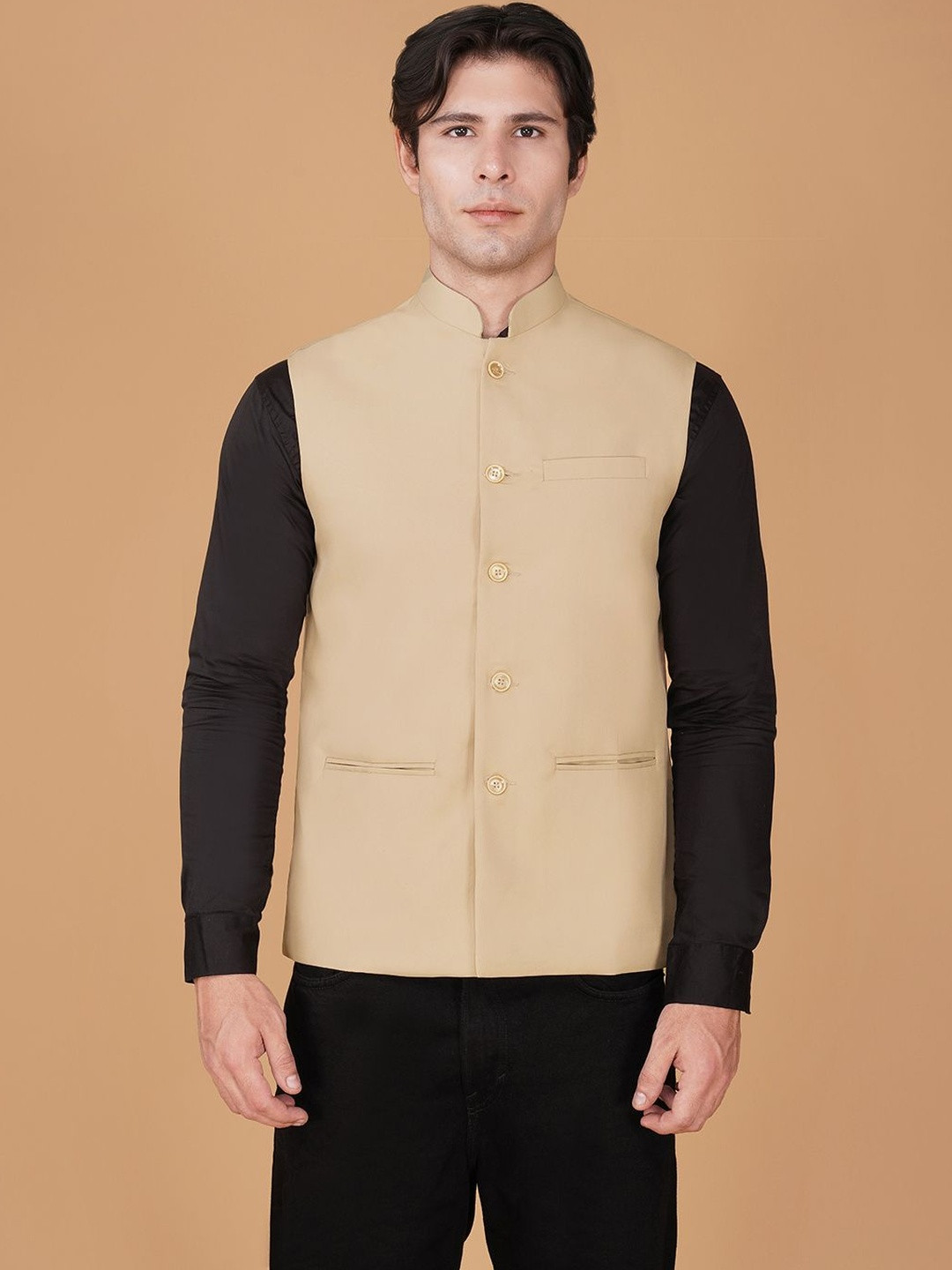 DEIFIC Pure Cotton Woven Nehru Jackets