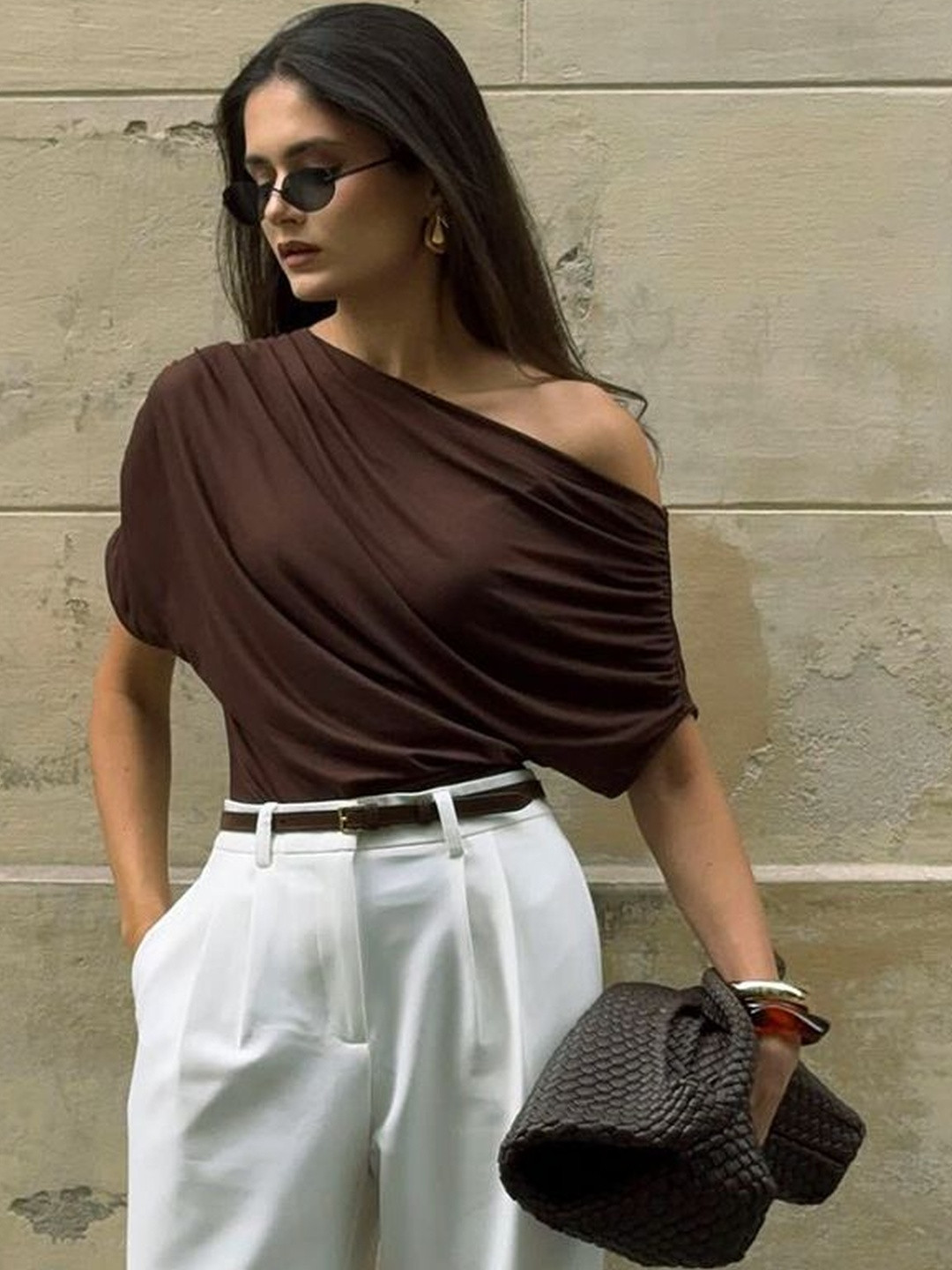 StyleCast x Revolte Solid Regular Tops
