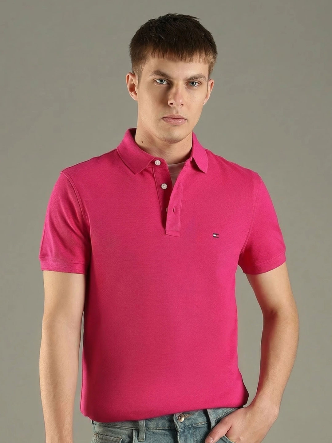 Tommy Hilfiger Men Polo Collar Slim Fit T-shirt