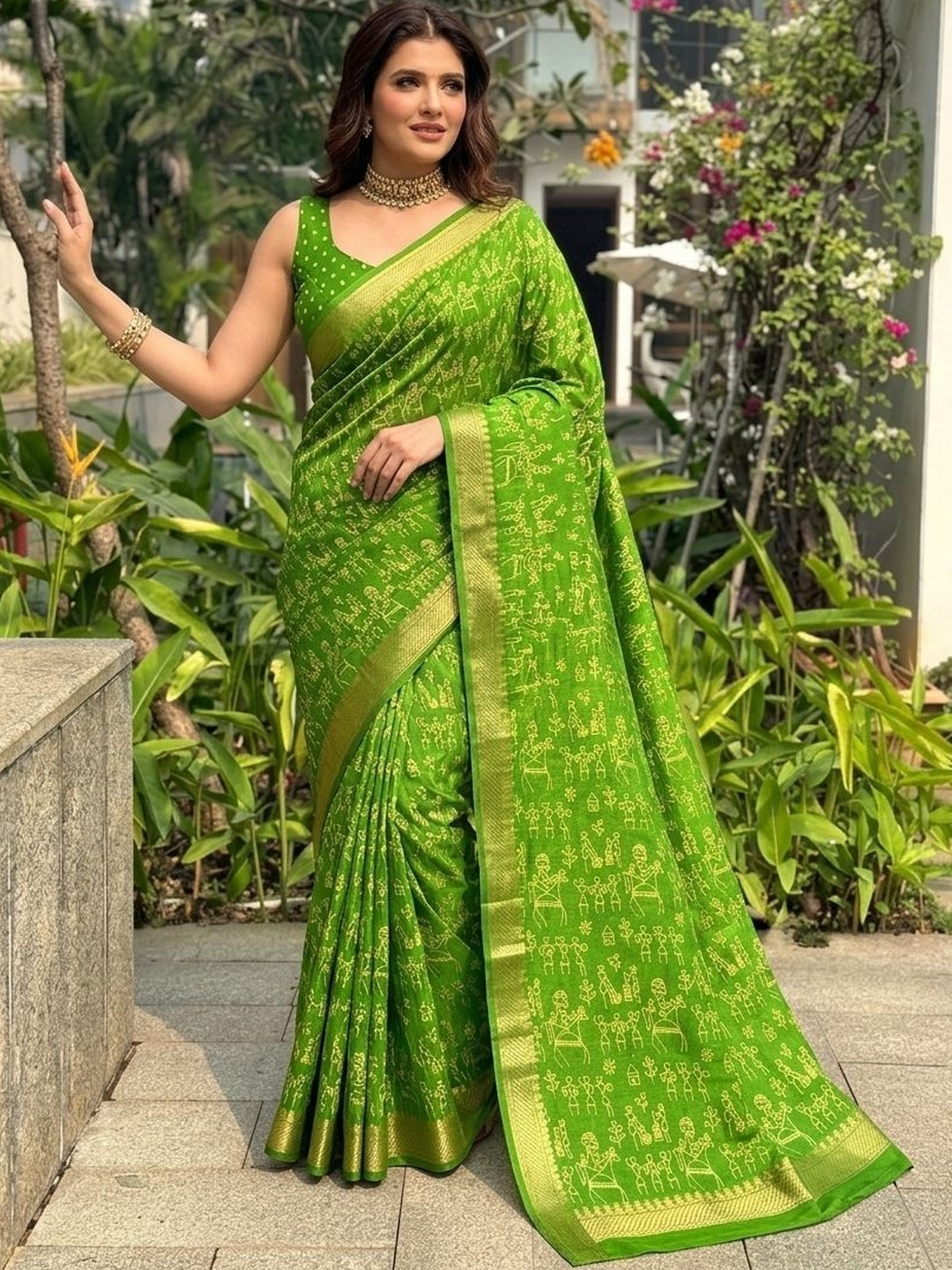 KALINI Printed Woven Georgette Sarees