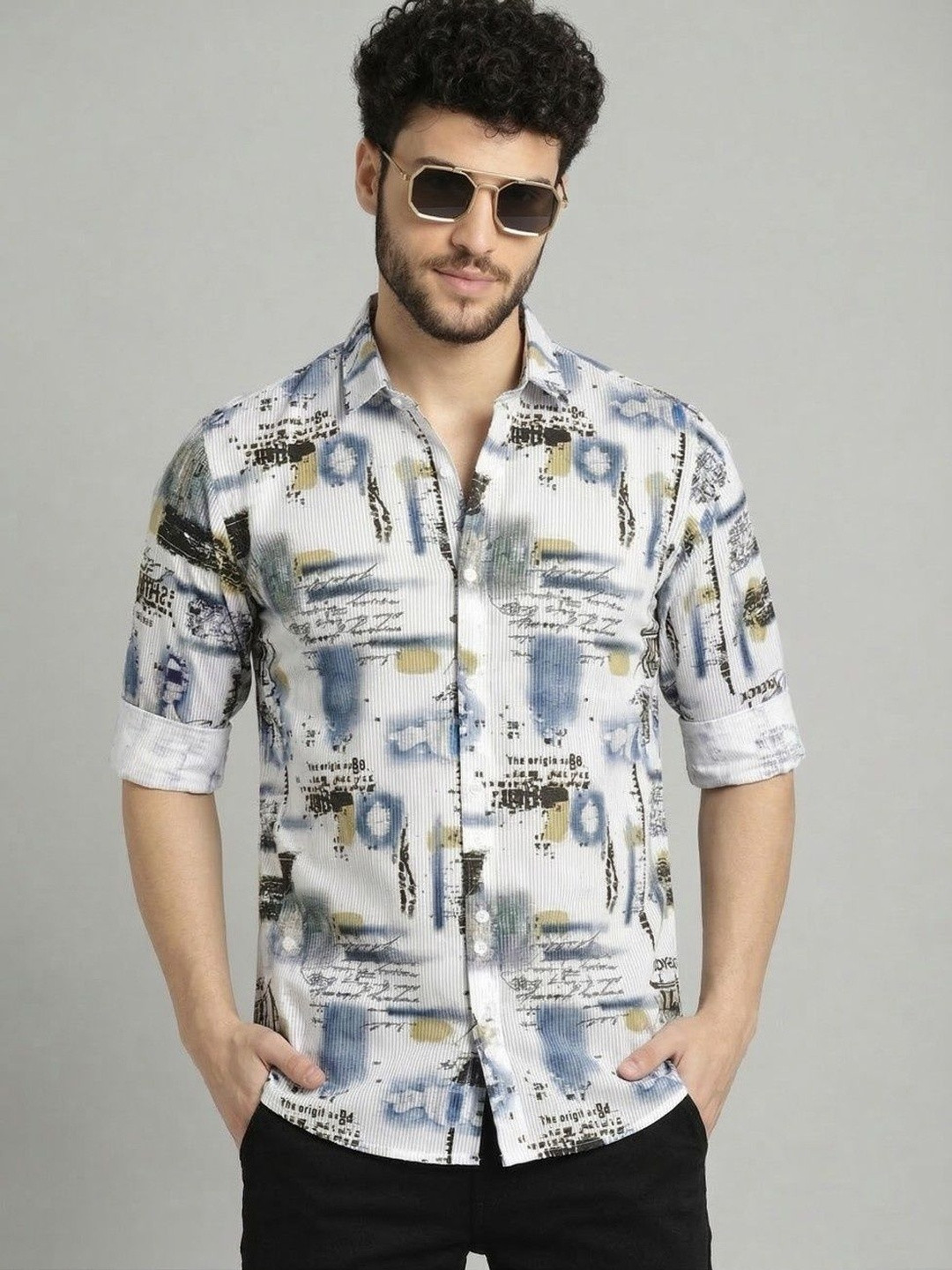 R.Code by The Roadster Life Co. Slim Fit Printed Shirts