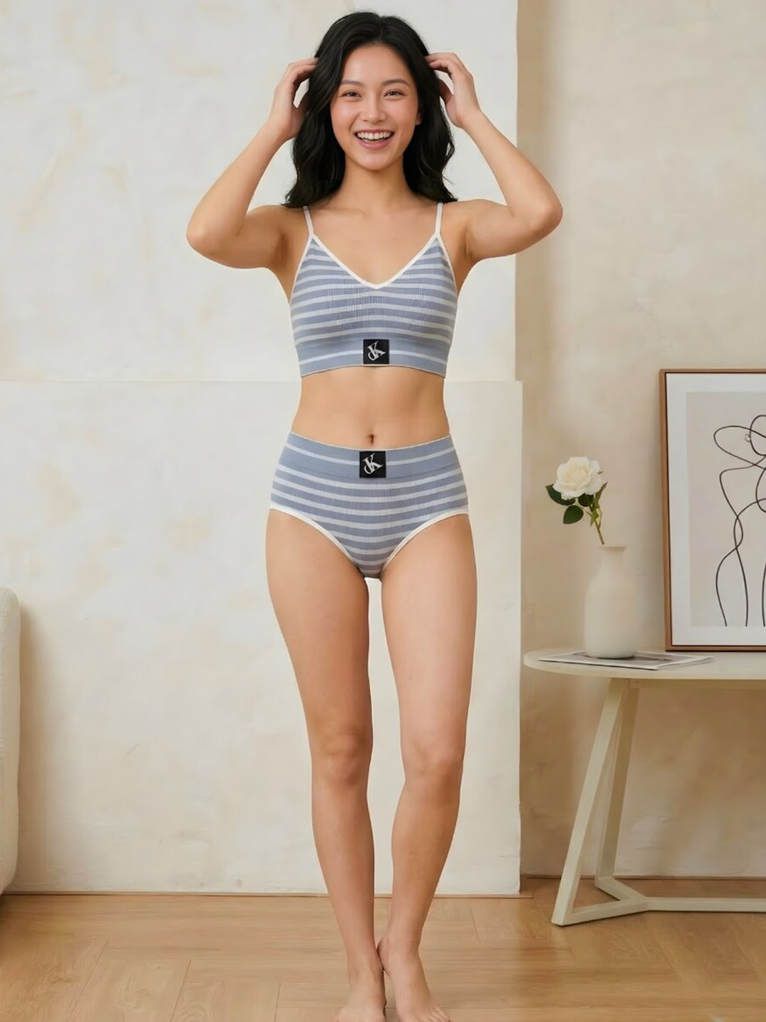 Lugo Cotton Non-Wired Lightly Padded Lingerie Set