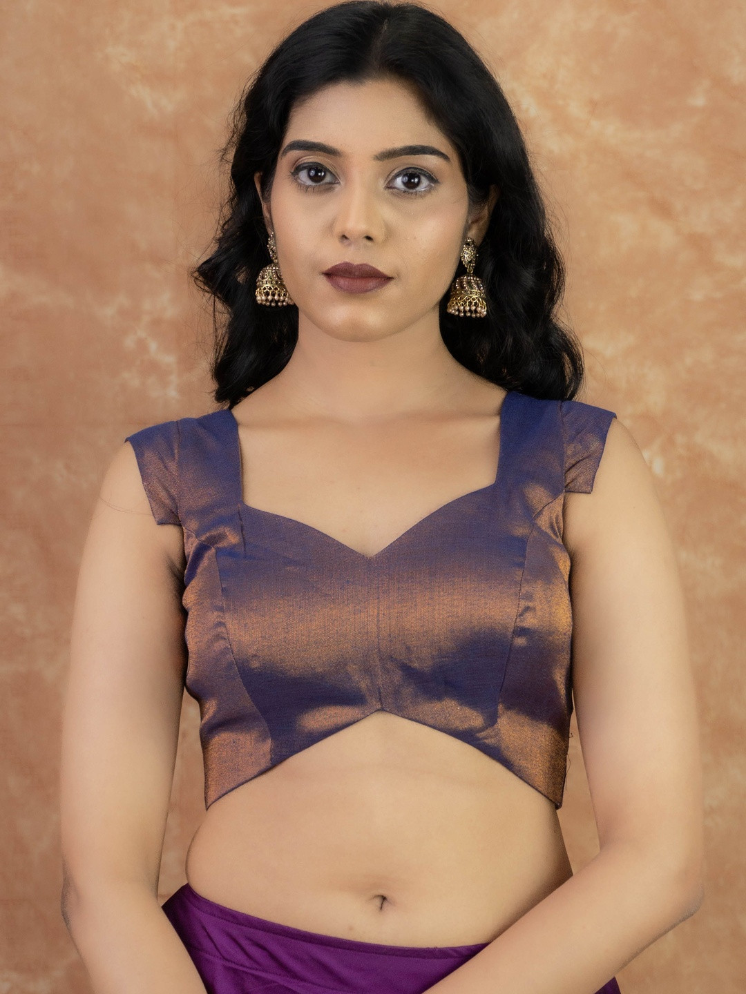 FIGURES DESIGNER Silk Solid Saree Blouse