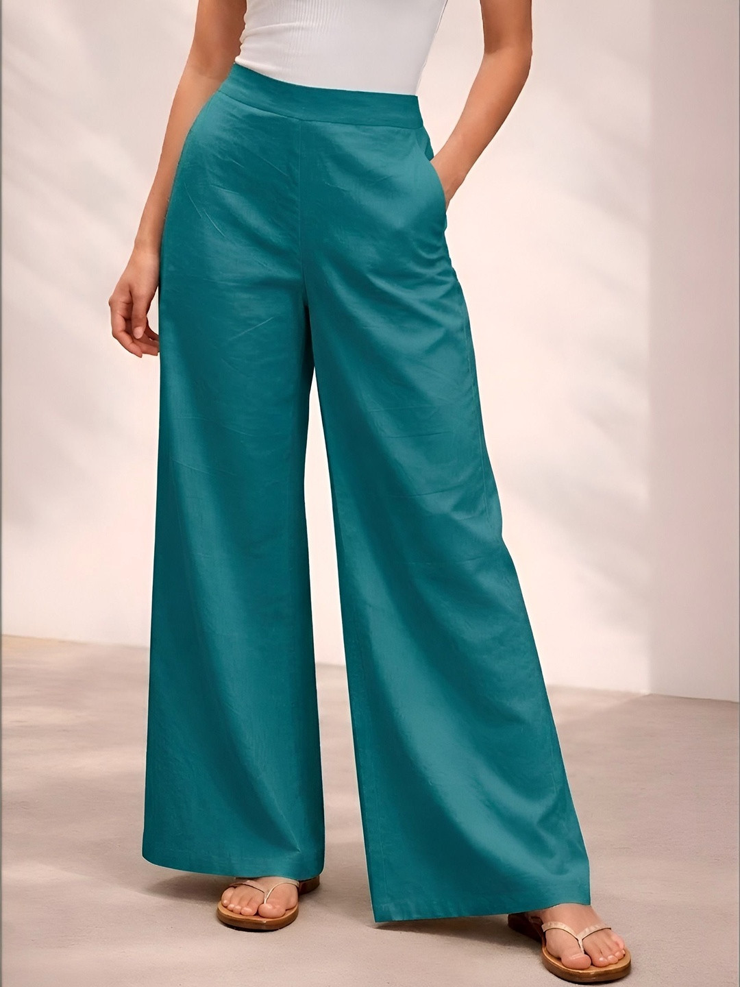 HERE&NOW Women Easy Wash Trousers