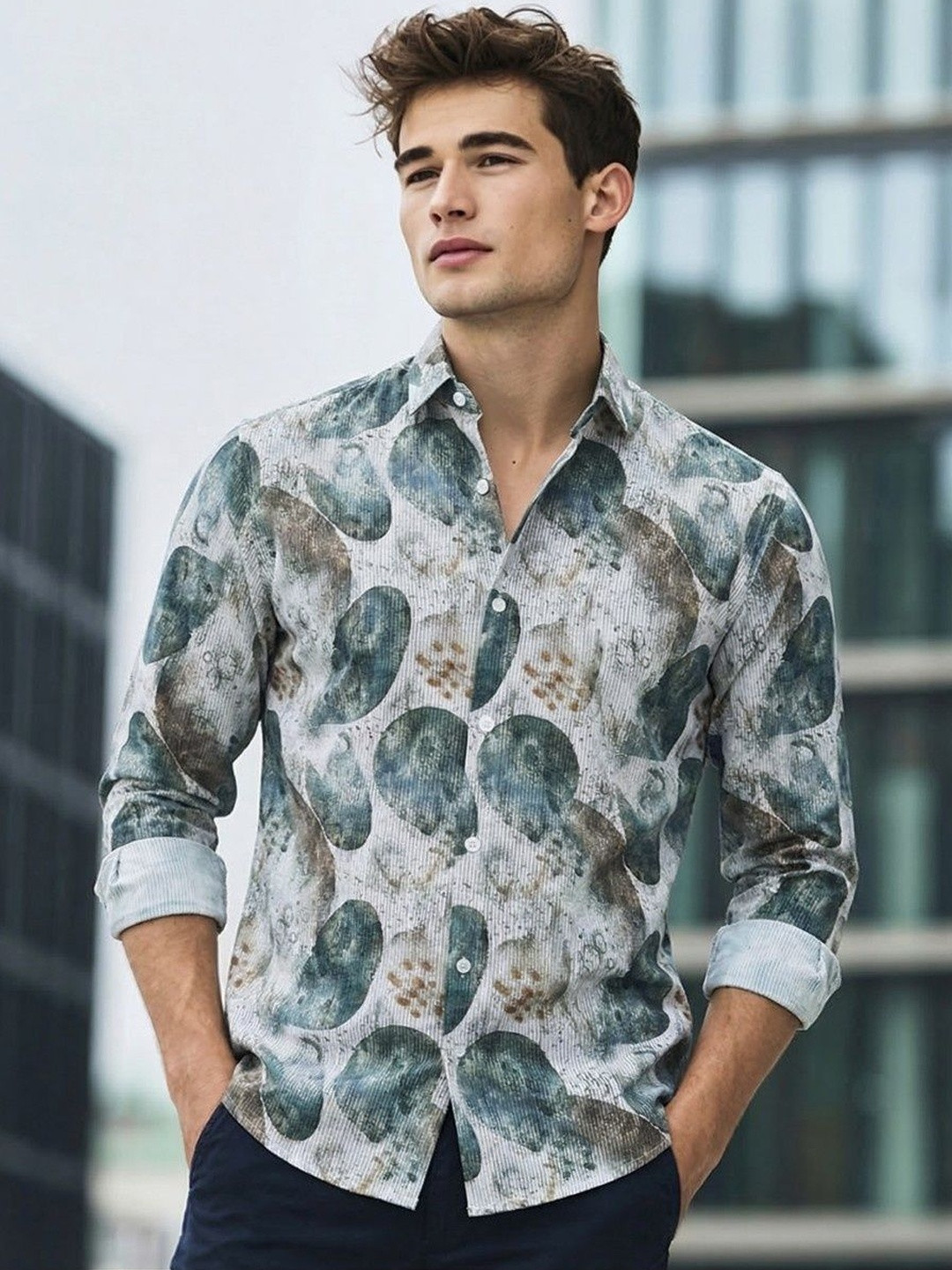 Moda Rapido Slim Fit Printed Shirts