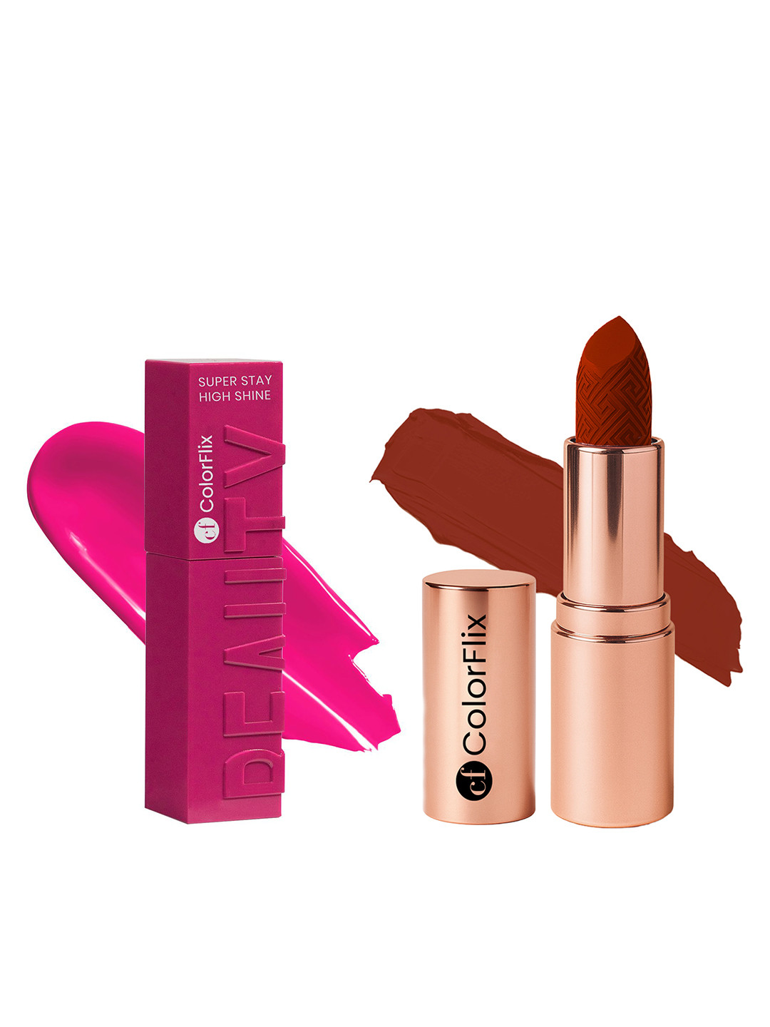 COLORFLIX Set of Lip Drama Super Stay Lipstick 5ml & Luxe Matte Velvet Rich Lipstick 3.5g