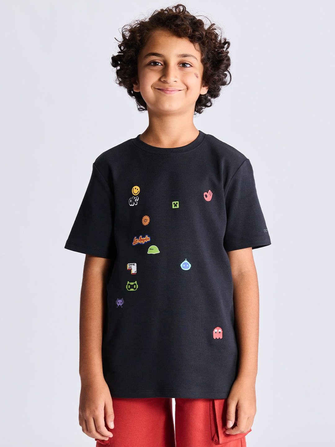 Dotokids Kids Relaxed Fit Printed Cotton T-Shirt