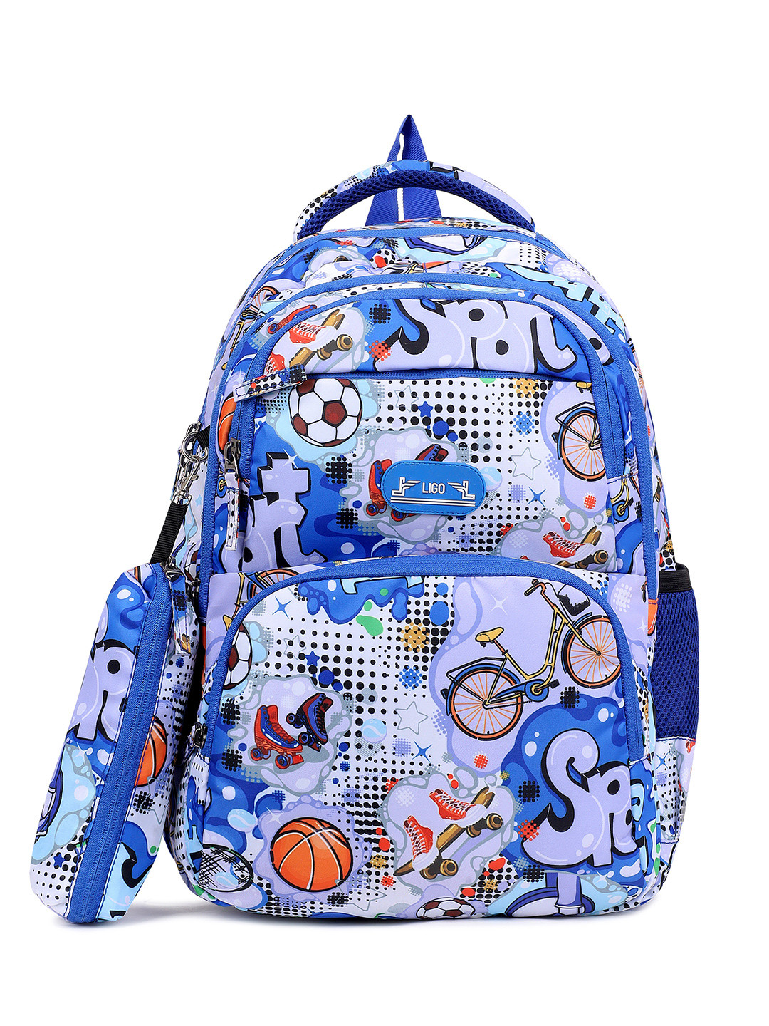 Ligo Bags Kids 21L Football Graphic printed school Backpack
