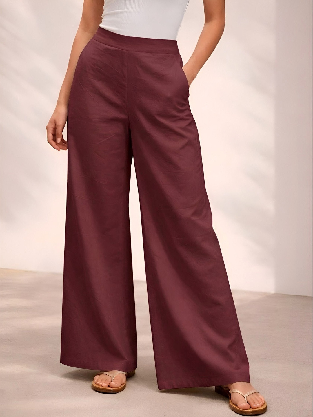 HERE&NOW Women Easy Wash Trousers