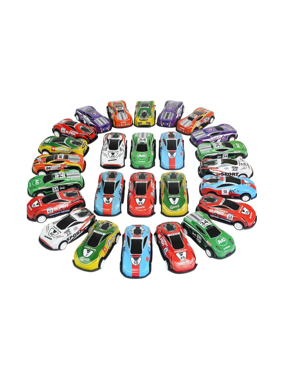 Learn With Fun Pack Of 42 Unbreakable Racing Mini Diecast Models Car Toy Vehicles