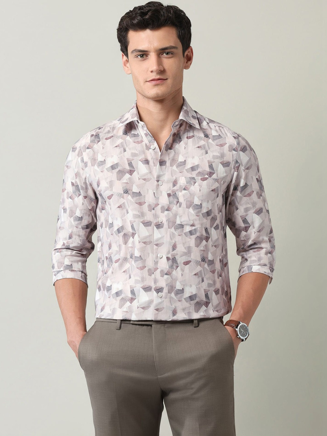 AD By Arvind Solid Regular Fit Shirts