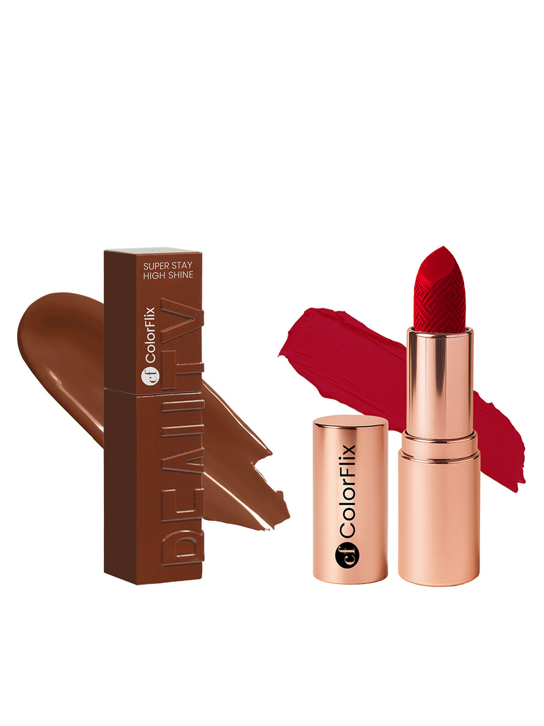 COLORFLIX Set of Lip Drama Super Stay Lipstick 5ml & Luxe Matte Velvet Rich Lipstick 3.5g