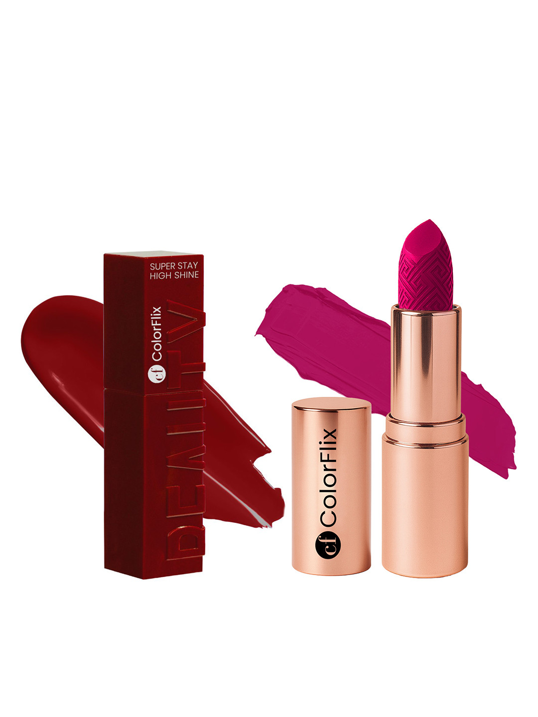 COLORFLIX Set of Lip Drama Super Stay Lipstick 5ml & Luxe Matte Velvet Rich Lipstick 3.5g