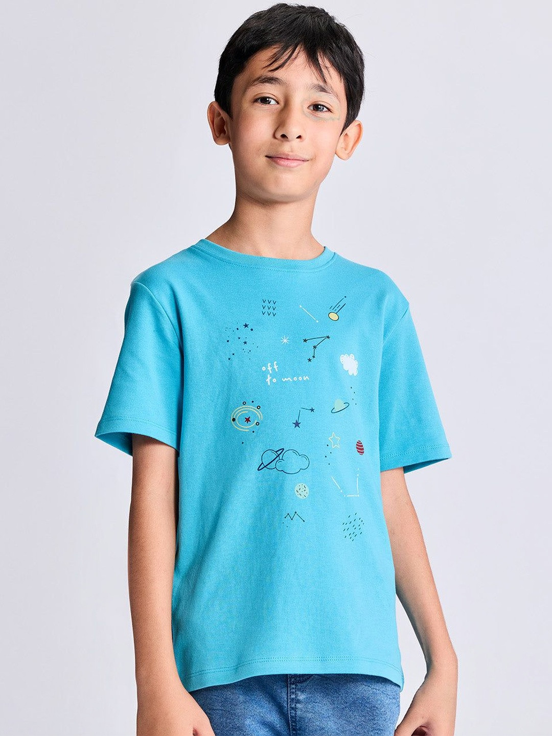 Dotokids Kids Relaxed Fit Printed Cotton T-Shirt