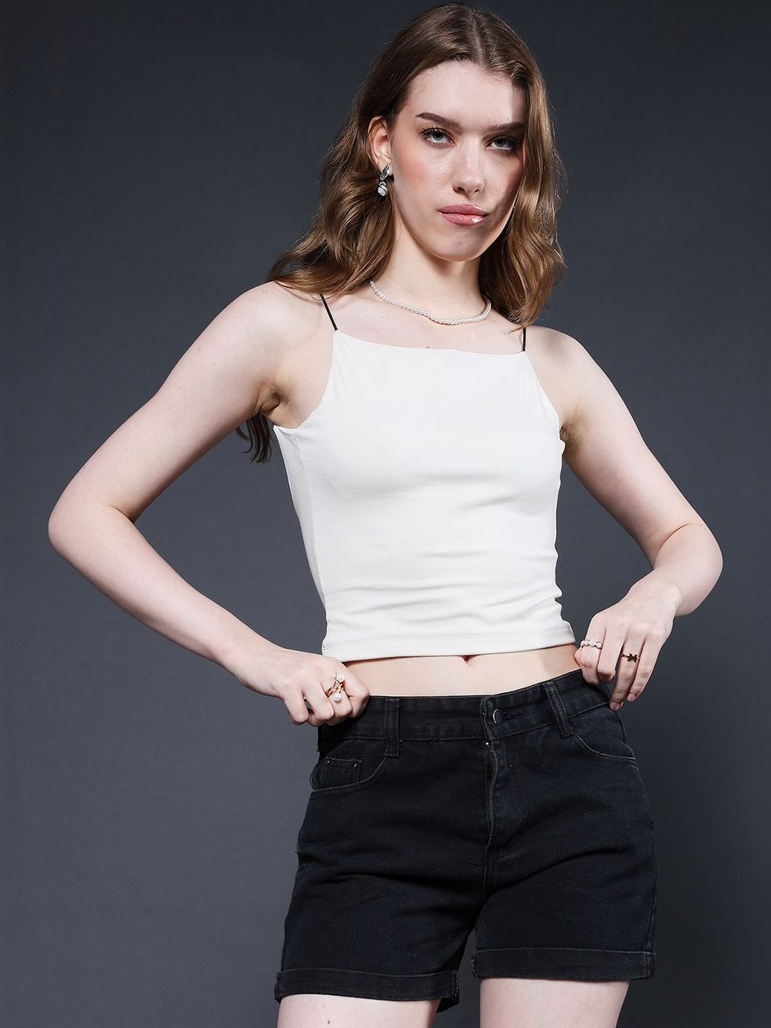 PRONK Cotton Crop Top