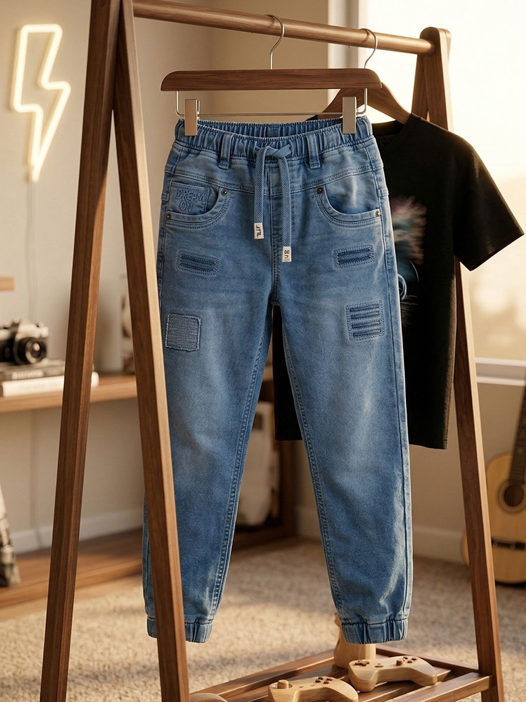 JFR Boys Jogger Mid-Rise Low Distress Cotton Jeans