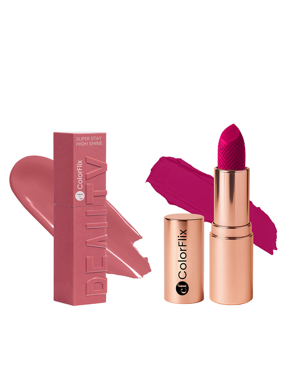 COLORFLIX Set of Lip Drama Super Stay Lipstick 5ml & Luxe Matte Velvet Rich Lipstick 3.5g
