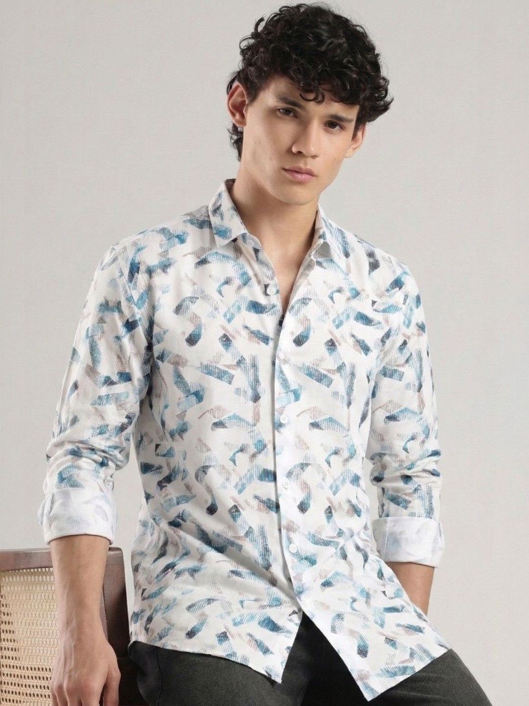 Moda Rapido Slim Fit Printed Shirts