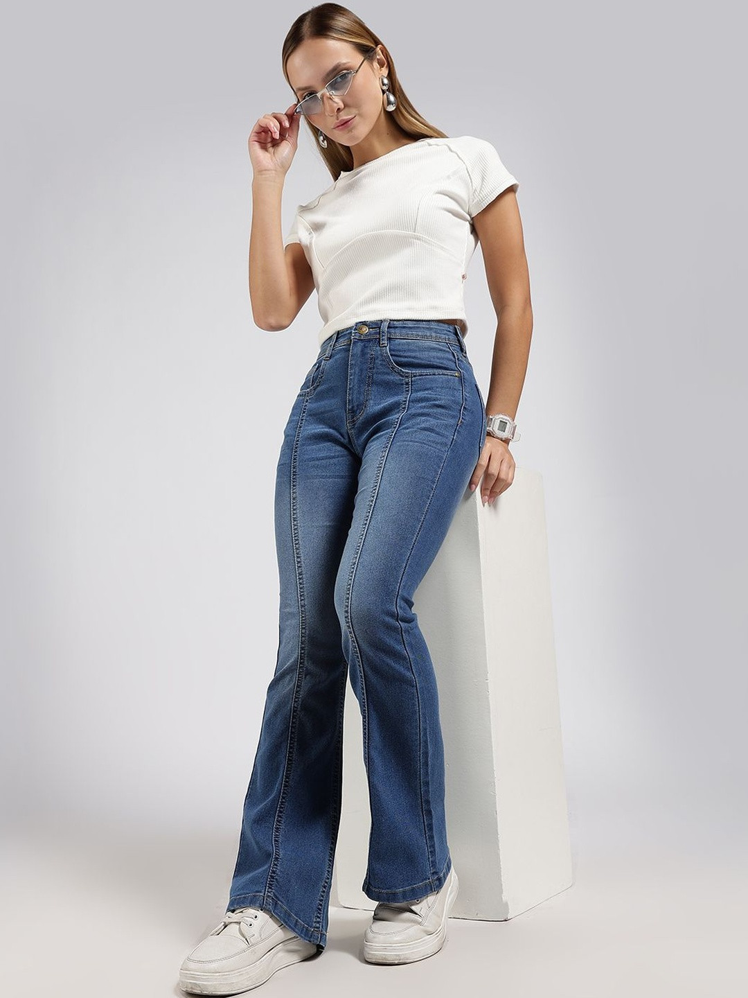 zayla Women Comfort Bootcut High-Rise Light Fade Jeans