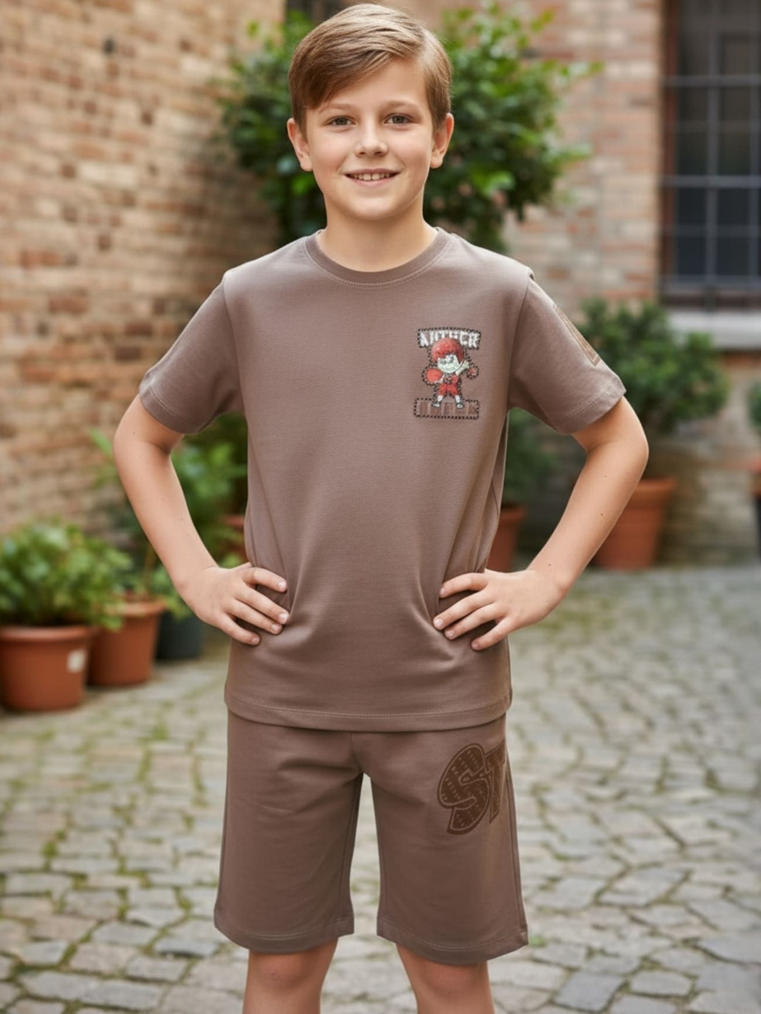 URBANBOYS CLUB Printed T-shirt with Shorts