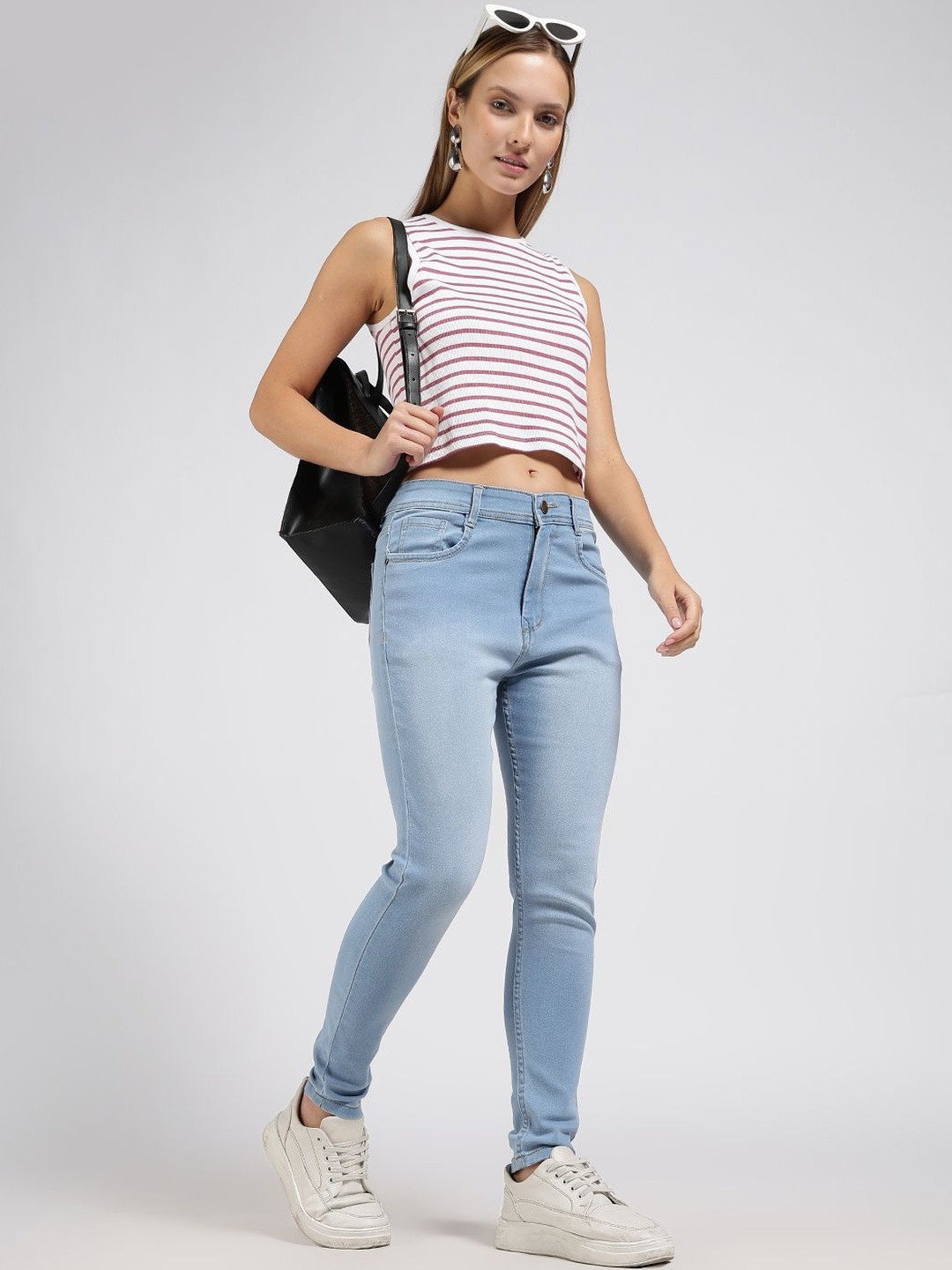 zayla Women Jean Skinny Fit High-Rise Light Fade Stretchable Jeans