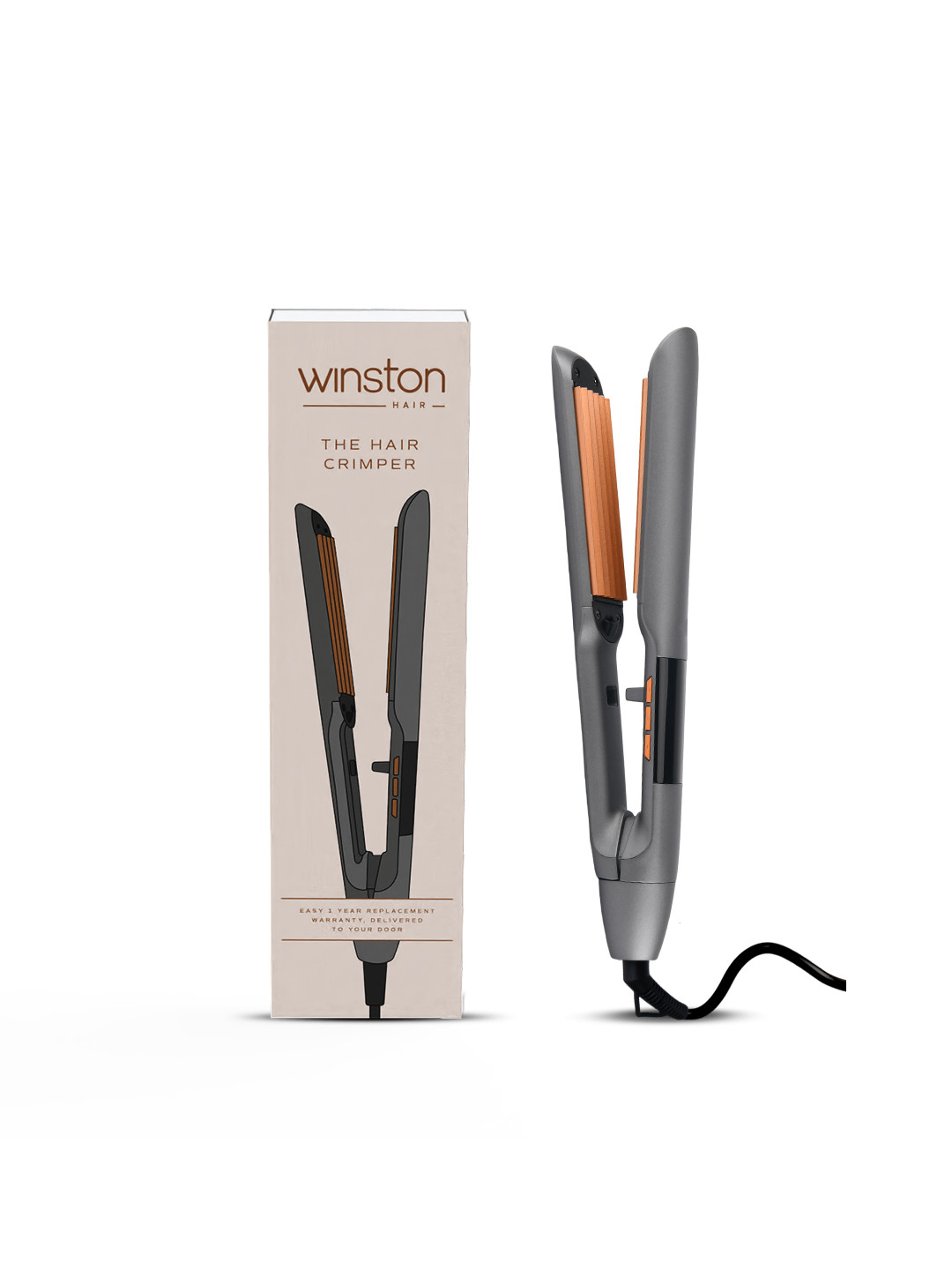 WINSTON Hair Crimper For Hair Styling - Grey