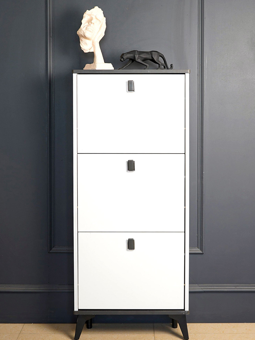 THE ARTMENT White Slimline Shoe Cabinet