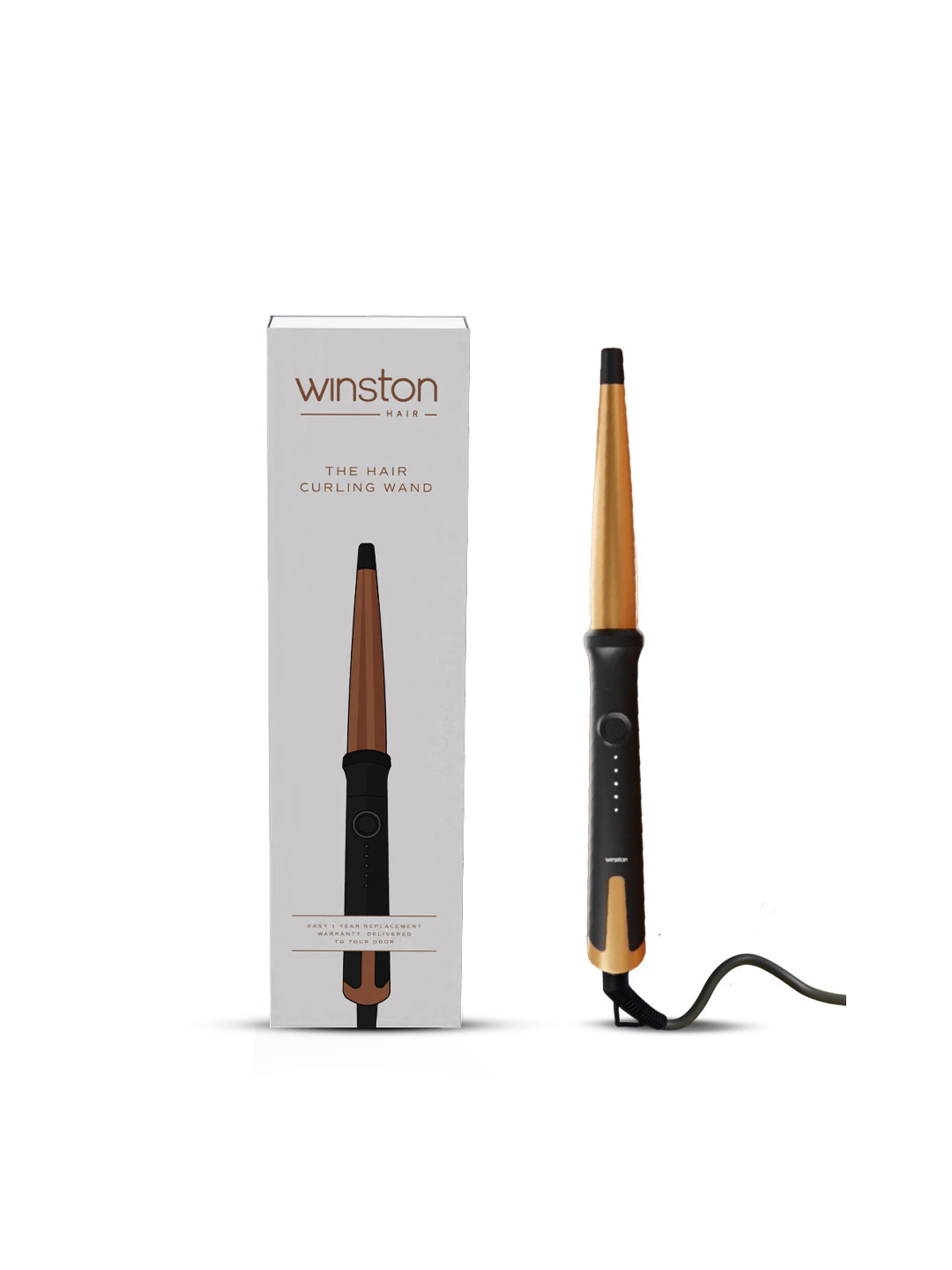 WINSTON Professional Hair Curling Wand - Grey