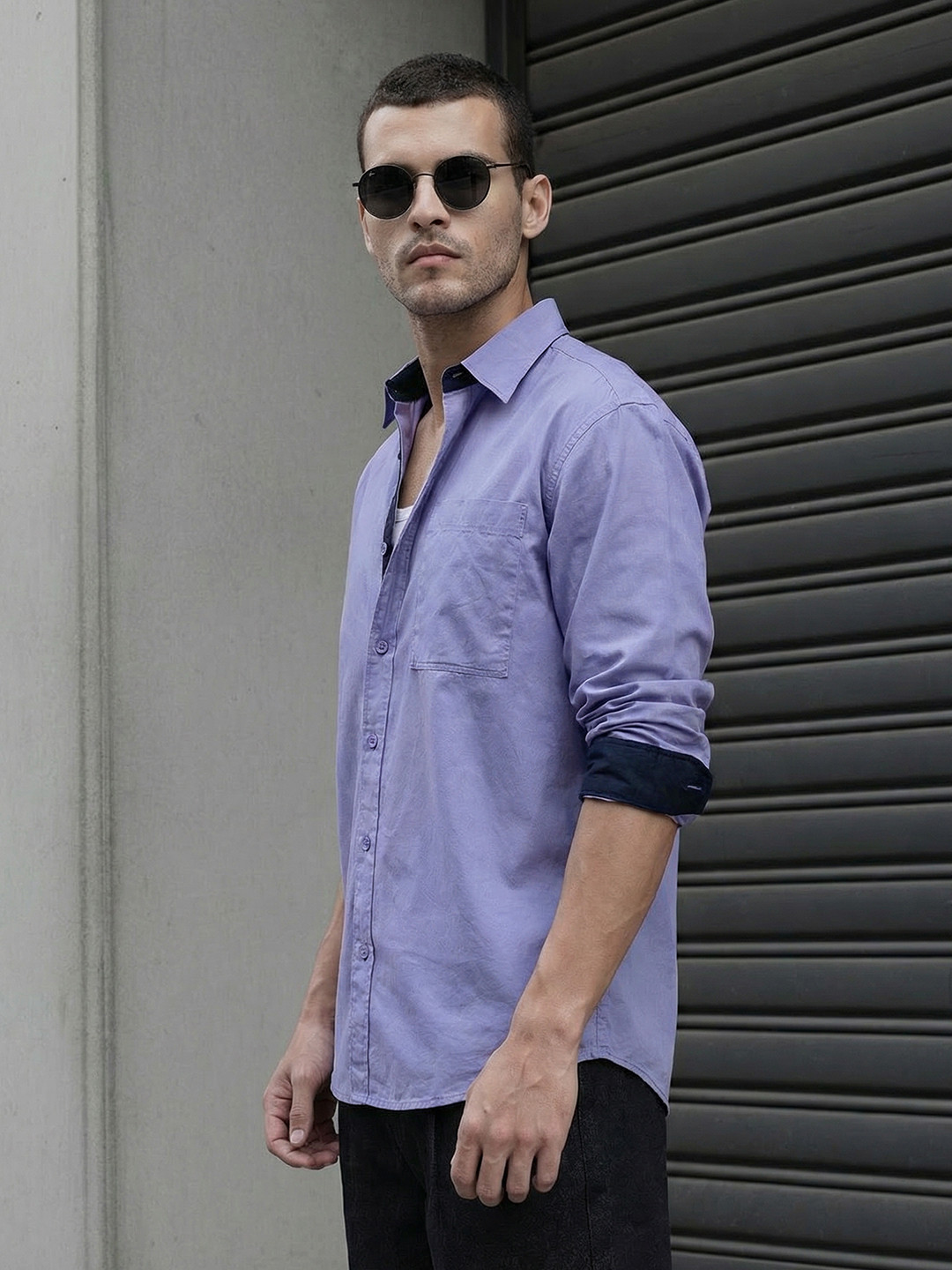 The Roadster Life Co. Relaxed Fit Drop-Shoulder Sleeves Cotton Casual Shirt