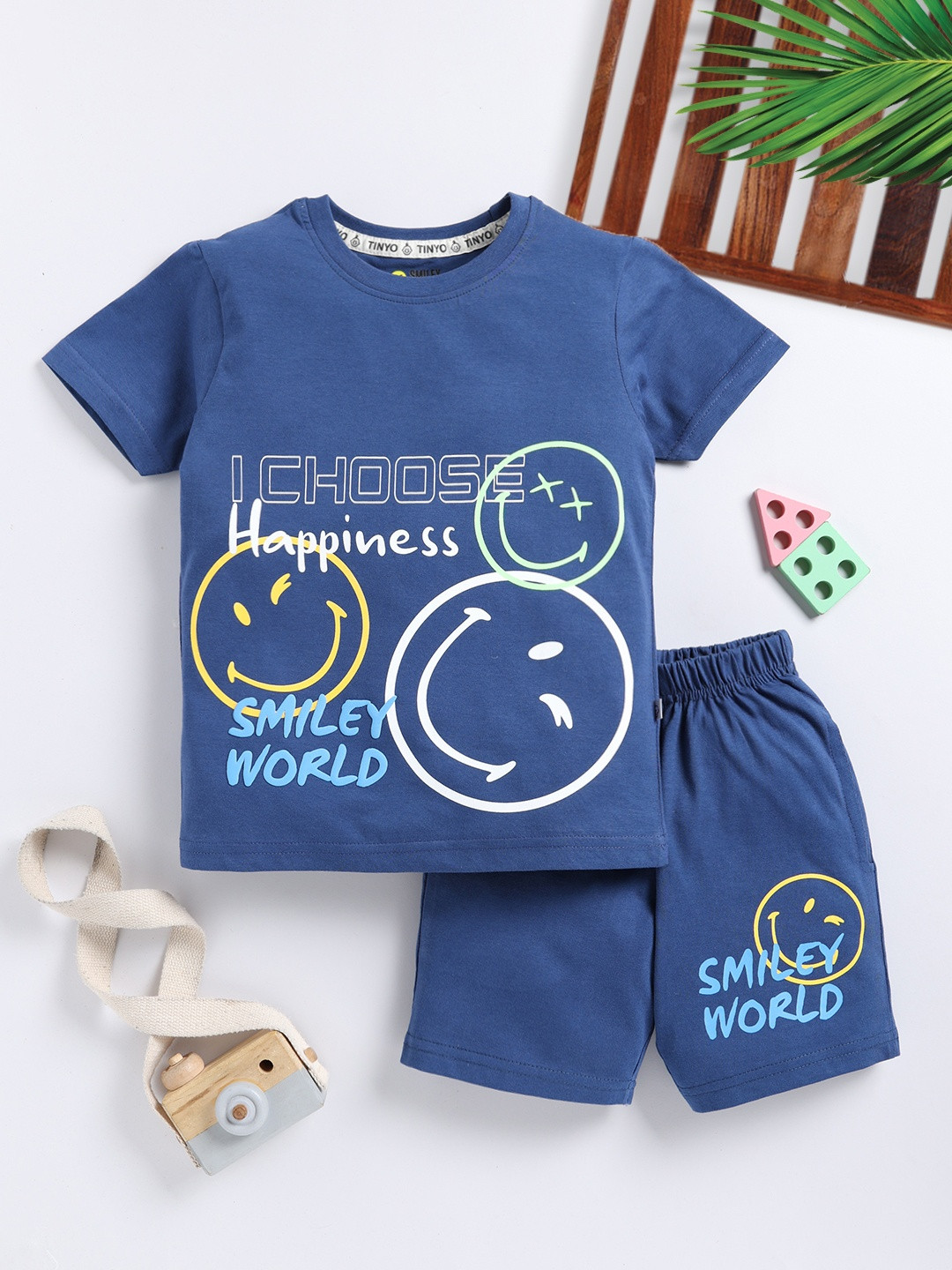 YK X Tinyo Boys Conversational Printed Pure Cotton Clothing Set