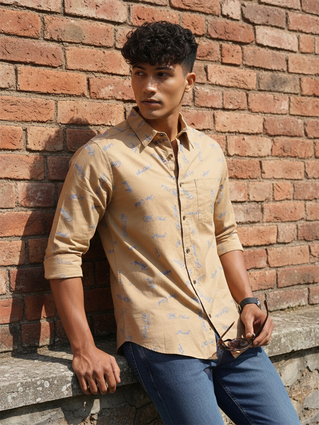 The Roadster Life Co. Printed Pure Cotton Casual Shirt