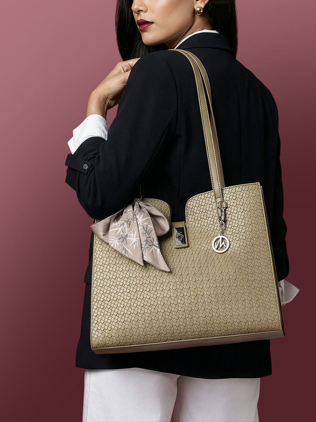 MAEJOY Textured Large Shopper Tote Bag