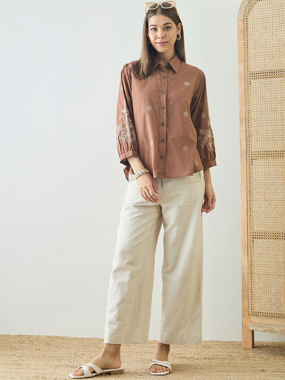 ZUMMER Women Smart Floral Casual Shirt