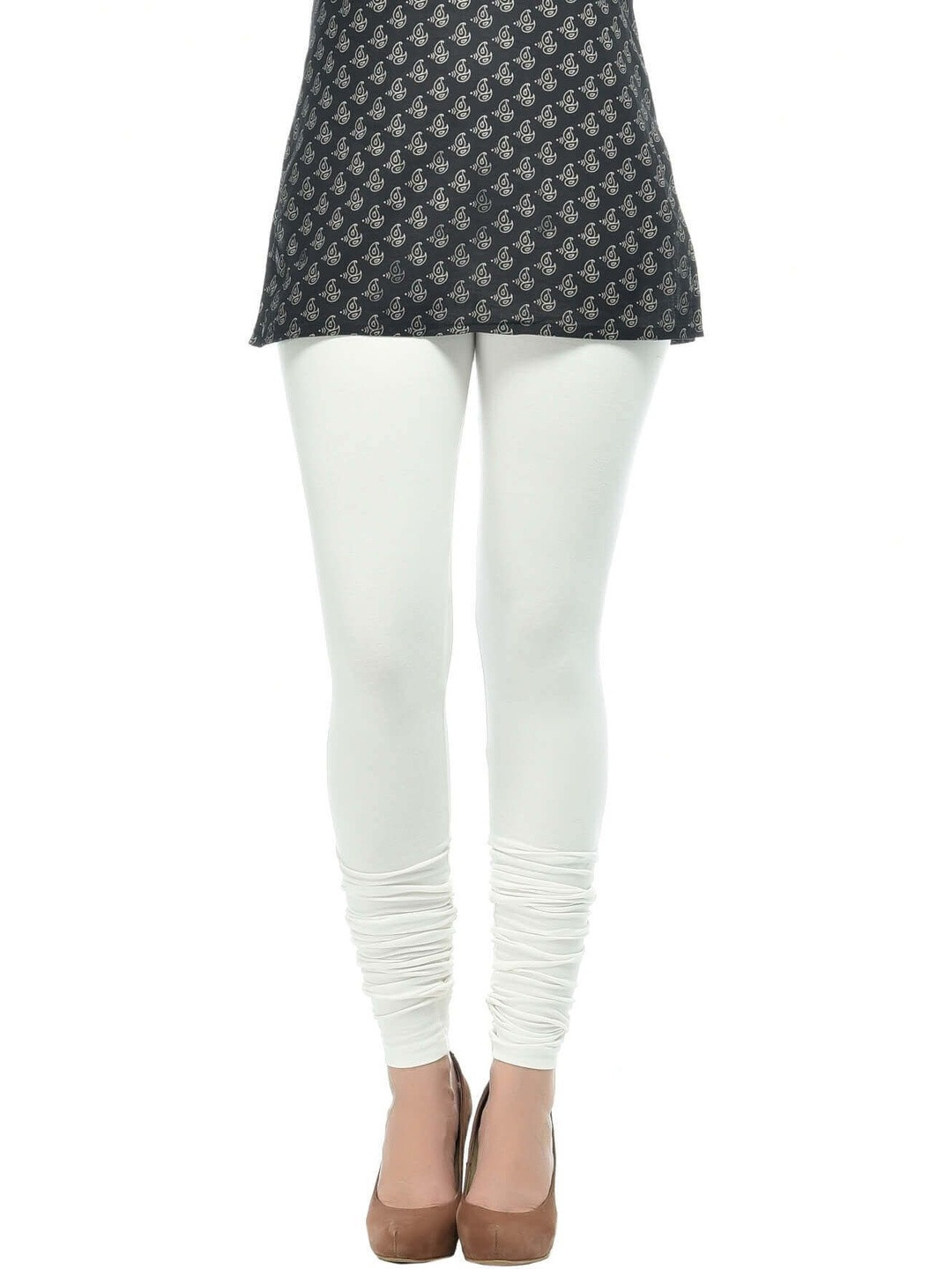 Frenchtrendz Women Cotton Blend Solid Churidar Length Leggings