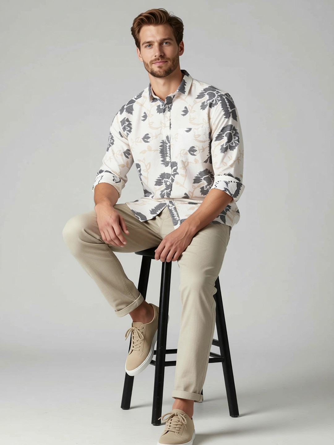 Mast & Harbour Men Cotton Casual Shirt
