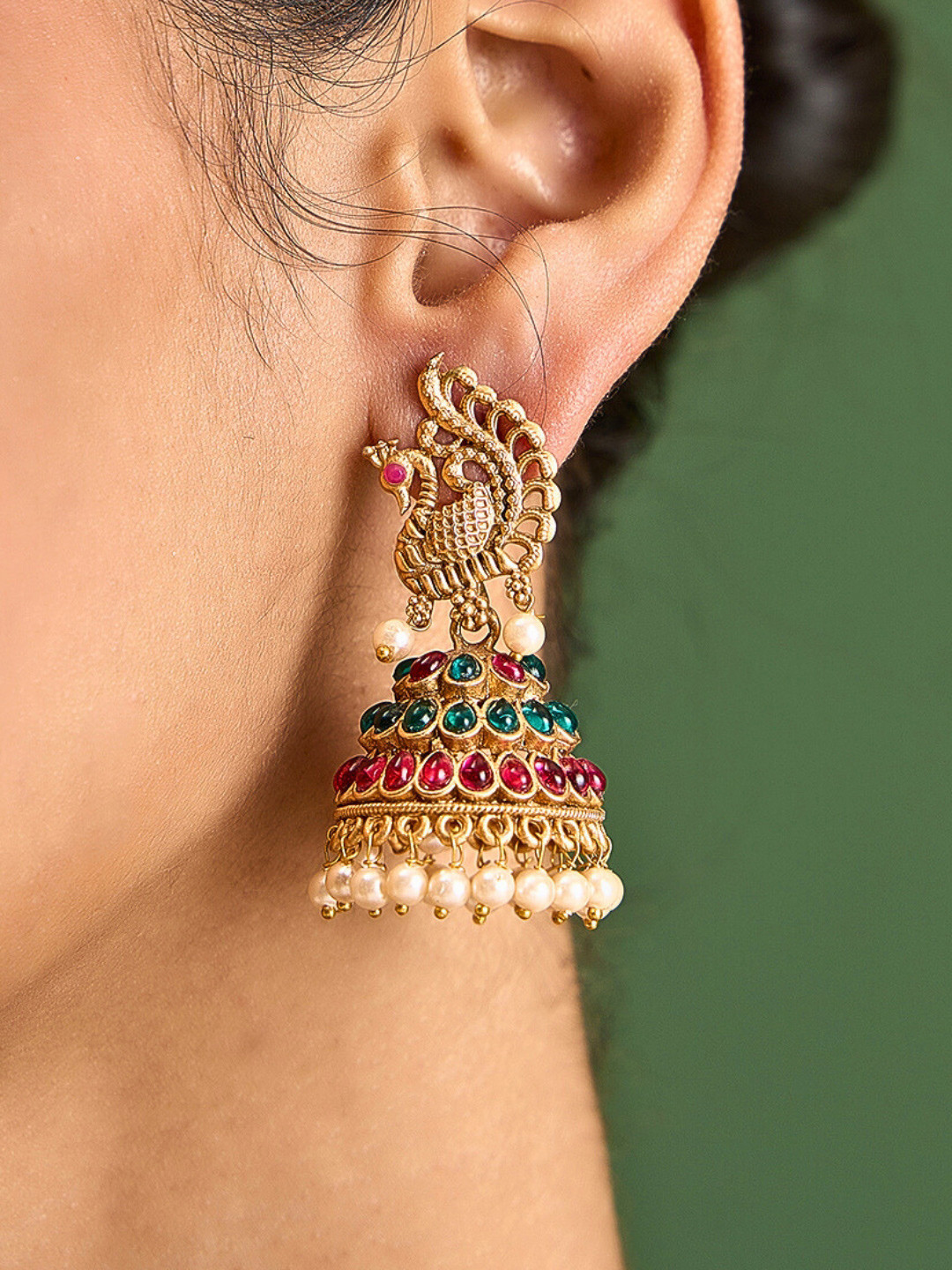 Fida Dome Shaped Jhumkas Earrings
