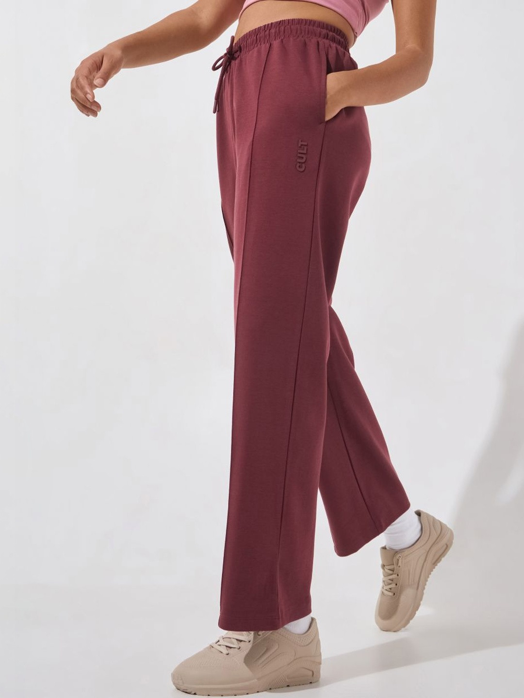 CULT Women's Maroon Ultra Luxe Tailored Trackpants