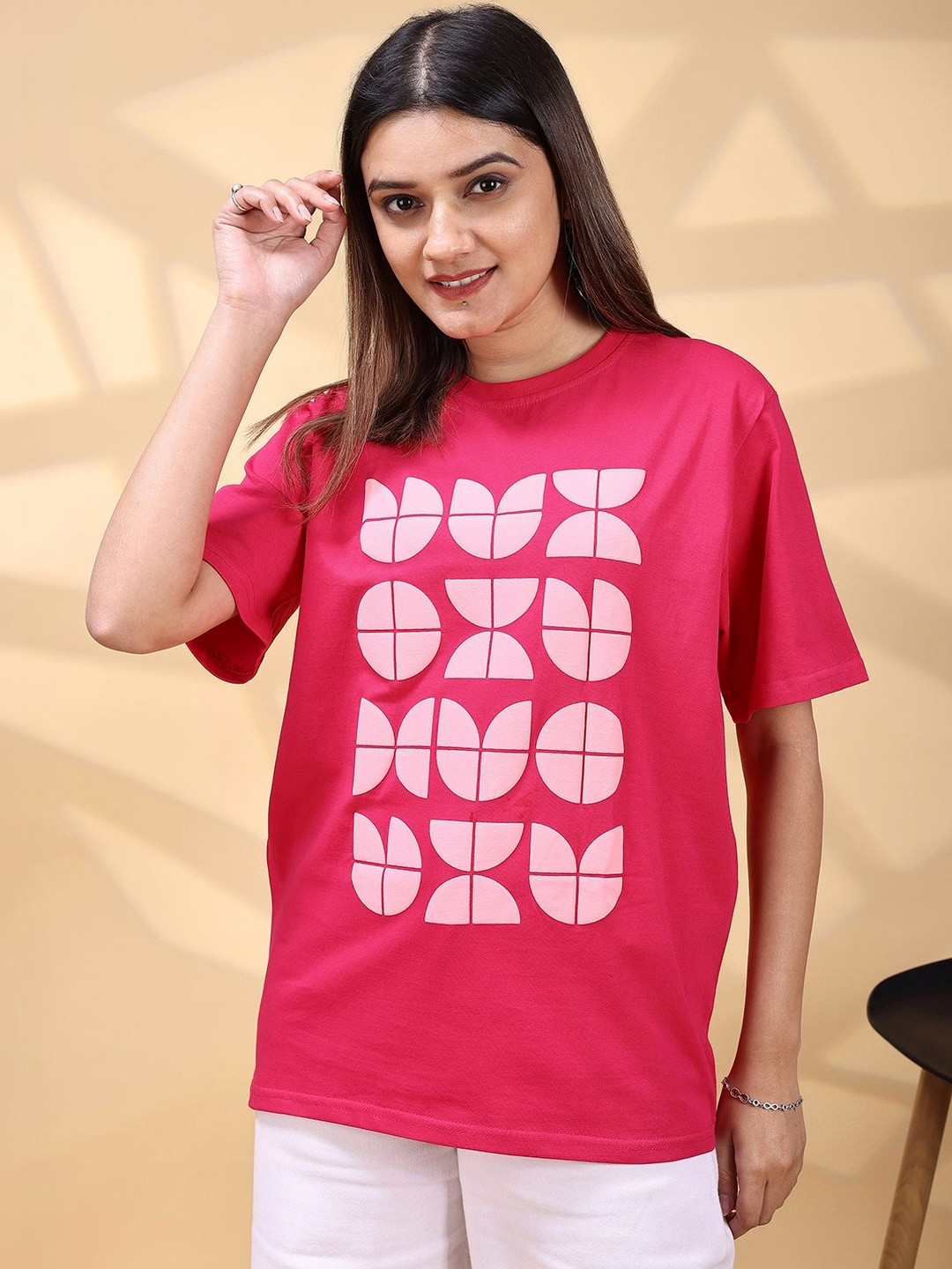 STARWORD Graphic Printed Relaxed Fit Pure Cotton T-shirts