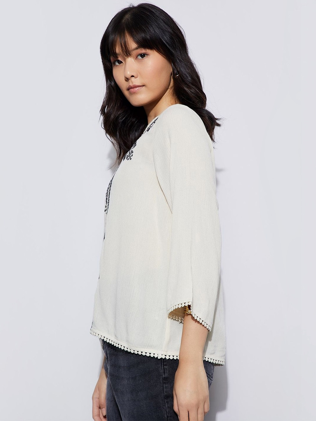 Fame Forever by Lifestyle Embroidered Top